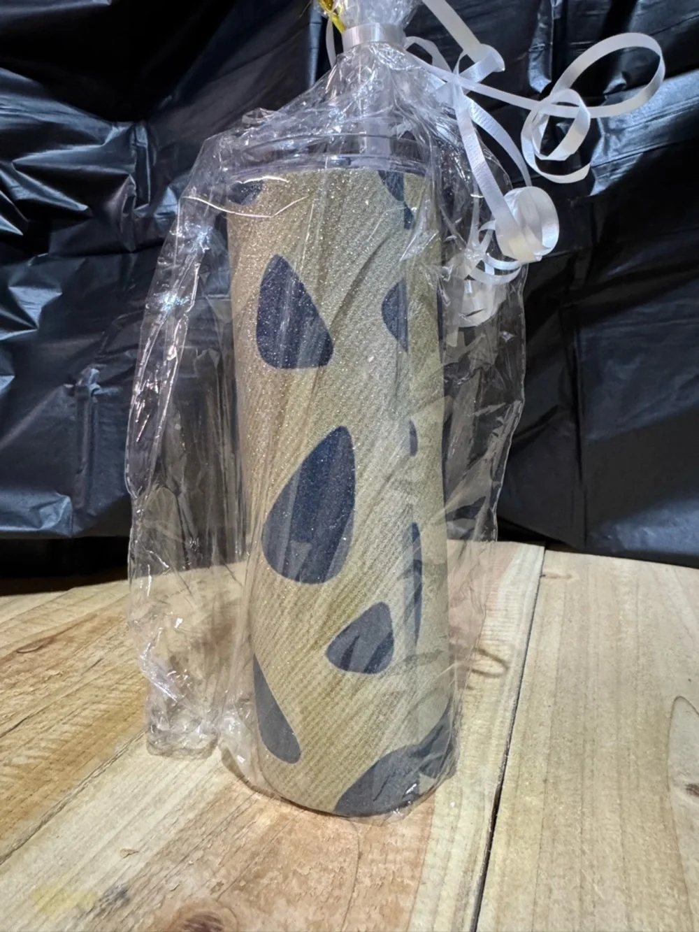 Scooby Themed Travel Tumbler - Tan Paw Print Design